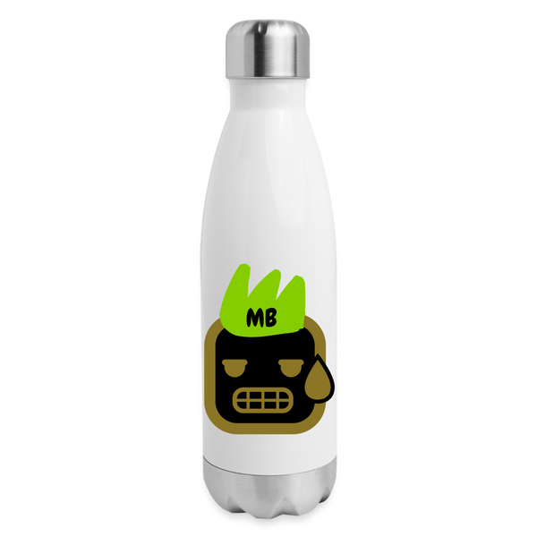 MB Prince Face Stainless Steel Water Bottle - white