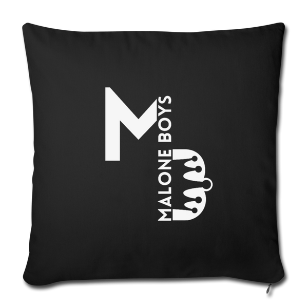 Malone Boys Pillow Cover | 18” x 18” - black