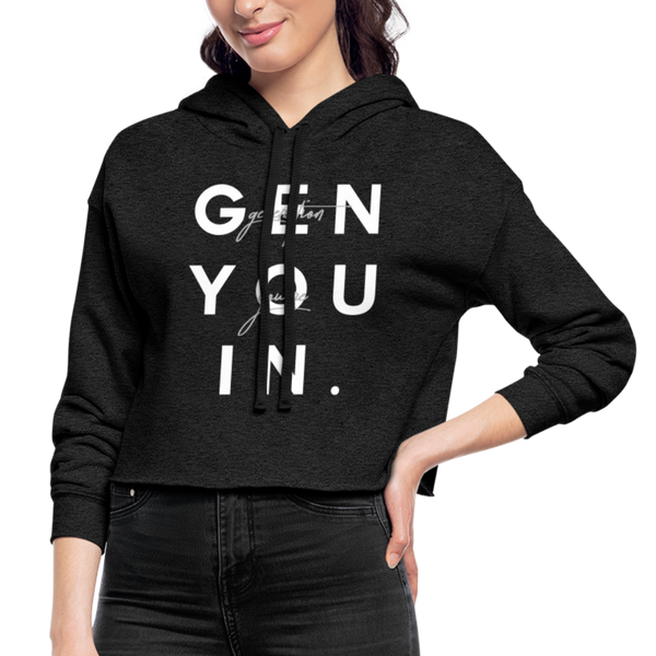 Genyouin Cropped Hoodie - deep heather