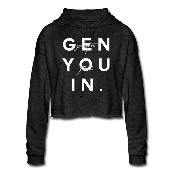 Genyouin Cropped Hoodie - deep heather