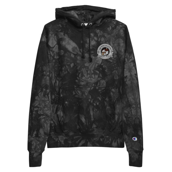 Unisex THC logo Champion tie-dye hoodie
